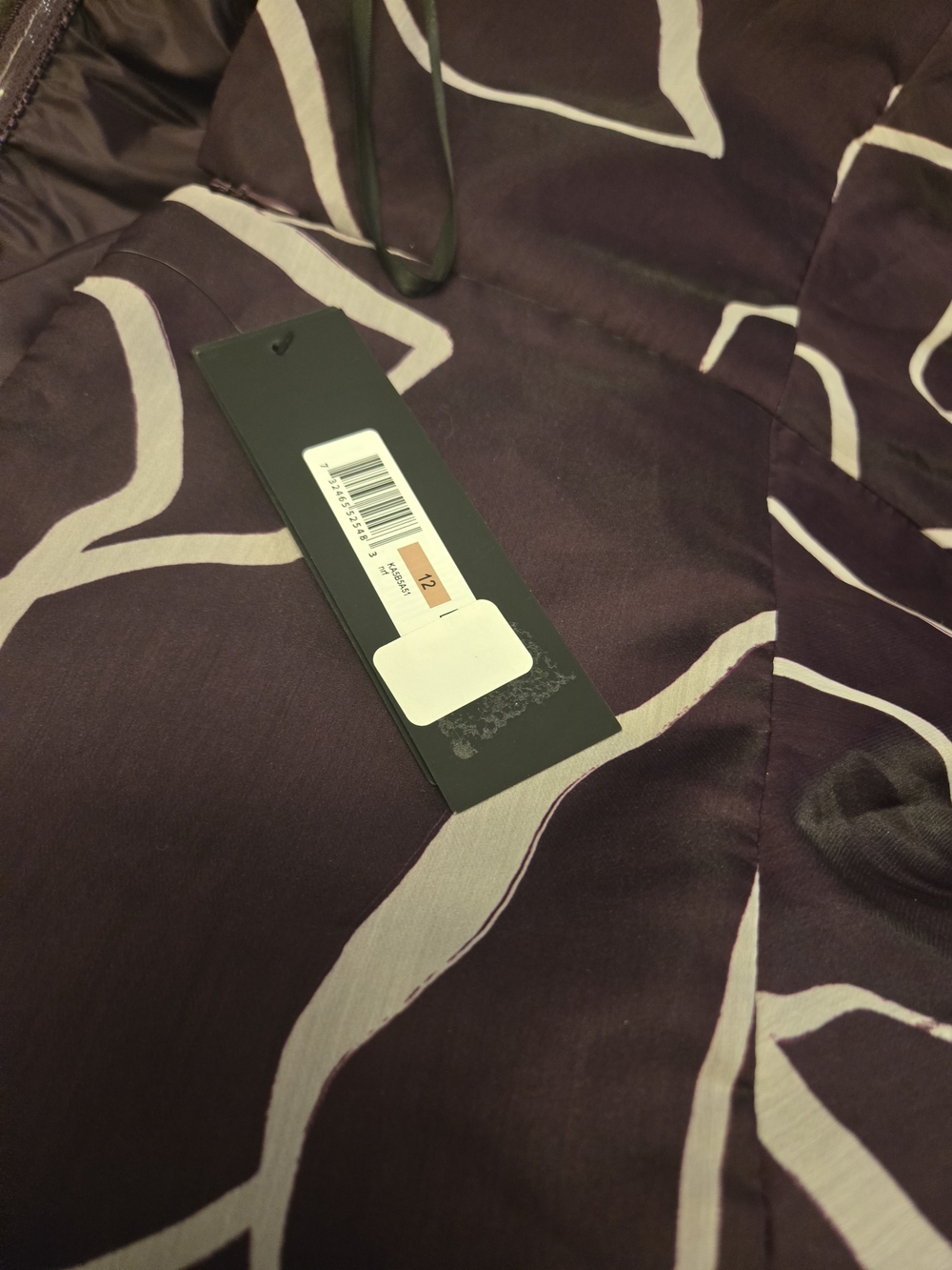 Donna Karan NY Strapless Abstract Print Formal Gown Size 12 NWT - Picture 3 of 5